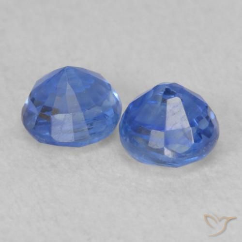0.69 ct natürliche Tiefes Azurblau Kyanit-Edelsteine, Runden, VS-SI
