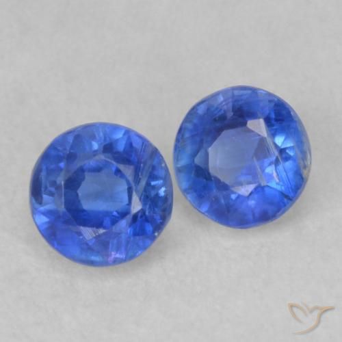 0.67 ct natürliche tiefblau Kyanit-Edelsteine, Runden, VS-SI