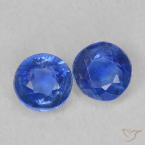 0.52 ct natürliche dunkelblau Kyanit-Edelsteine, Runden, VS-SI