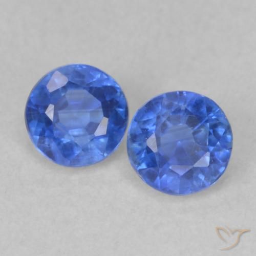 0.59ctw Natürlicher Navy blau Kyanit, Runden, VS-SI