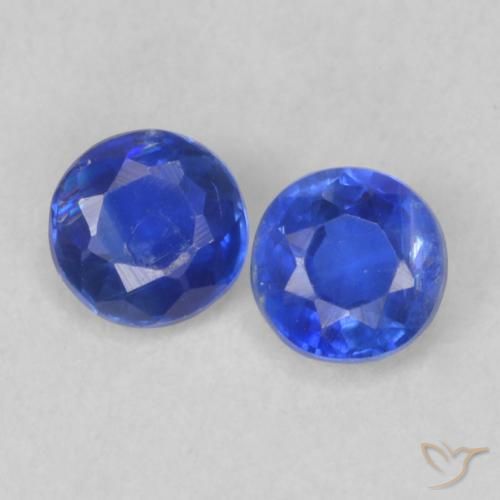 0.44ctw Natürlicher Navy blau Kyanit, Runden, VS-SI