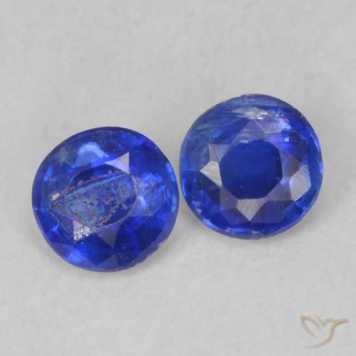 0.46 ct natürliche dunkelblau Kyanit-Edelsteine, Runden, VS-SI