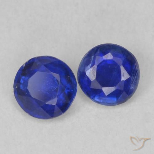 0.46 ct natürliche tiefblau Kyanit-Edelsteine, Runden, VS-SI
