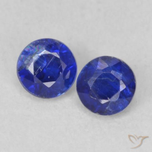 0.55ctw Natürlicher Navy blau Kyanit, Runden, VS-SI