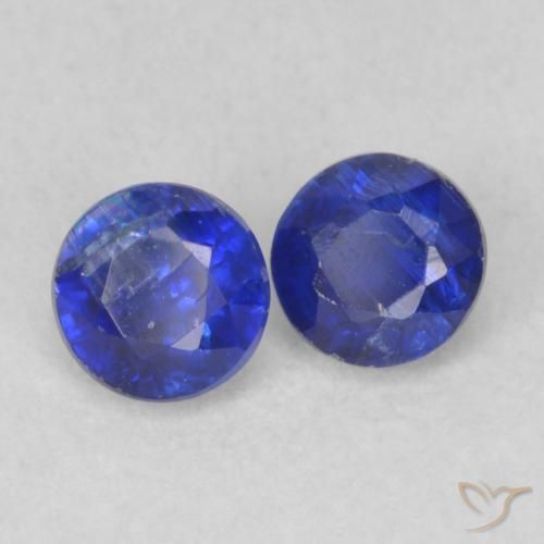 0.55 ct natürliche Navy blau Kyanit-Edelsteine, Runden, VS-SI