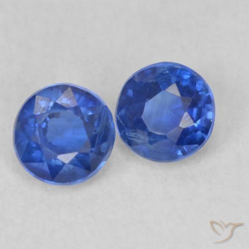 0.57 ct natürliche Helles Marineblau Kyanit-Edelsteine, Runden, VS-SI