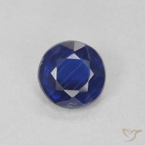 0.31ct Natürlicher tiefblau Kyanit, Runden, VS-SI