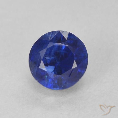 0.54ct Natürlicher Navy blau Kyanit, Runden, SI
