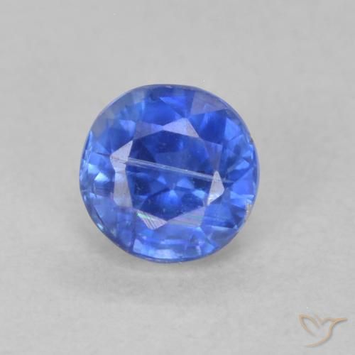 0.44ct Natürlicher Tiefes Azurblau Kyanit, Runden, SI