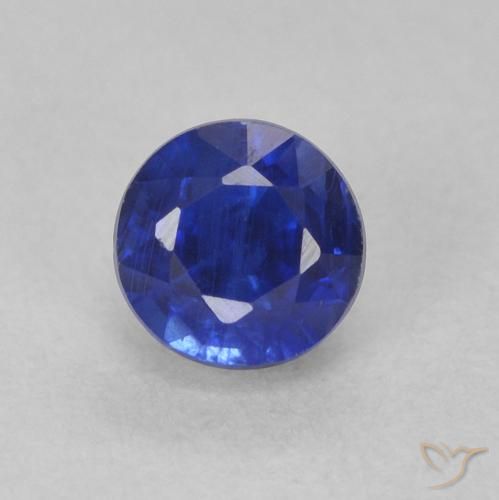 0.58ct Natürlicher tiefblau Kyanit, Runden, SI