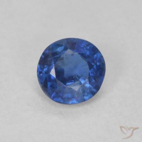 0.34ct Natürlicher dunkelblau Kyanit, Runden, SI, Photo A