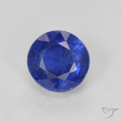 0.46ct Natürlicher dunkelblau Kyanit, Runden, SI