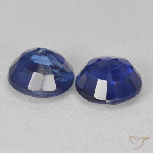 1.43 ct natürliche dunkelblau Kyanit-Edelsteine, Runden, SI