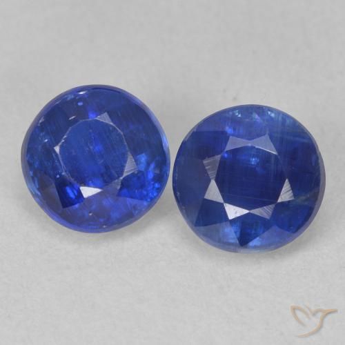 1.62ctw Natürlicher Navy blau Kyanit, Runden, SI