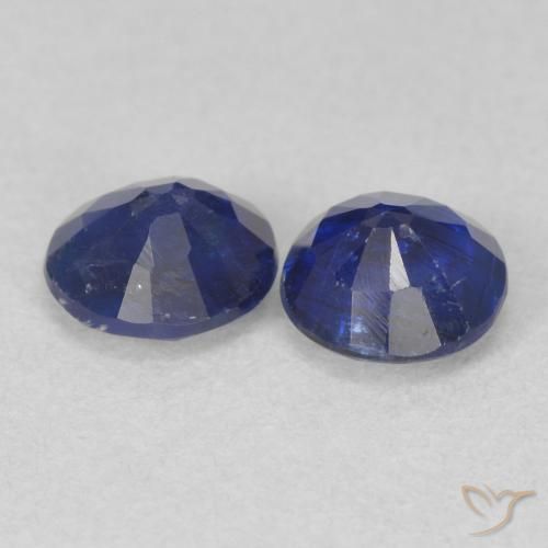 1.12 ct natürliche dunkelblau Kyanit-Edelsteine, Runden, SI