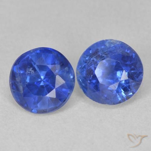 1.38 ct natürliche Wahres Blau Kyanit-Edelsteine, Runden, SI