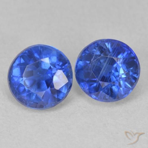1.56 ct natürliche Wahres Blau Kyanit-Edelsteine, Runden, SI