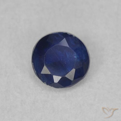 0.30ct Natürlicher dunkelblau Kyanit, Runden, SI