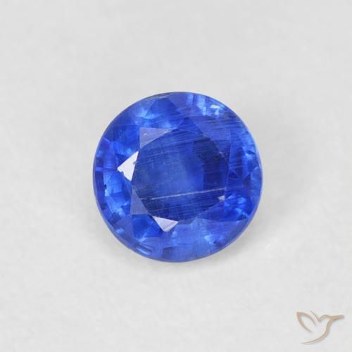 0.34ct Natürlicher Tiefes Azurblau Kyanit, Runden, SI