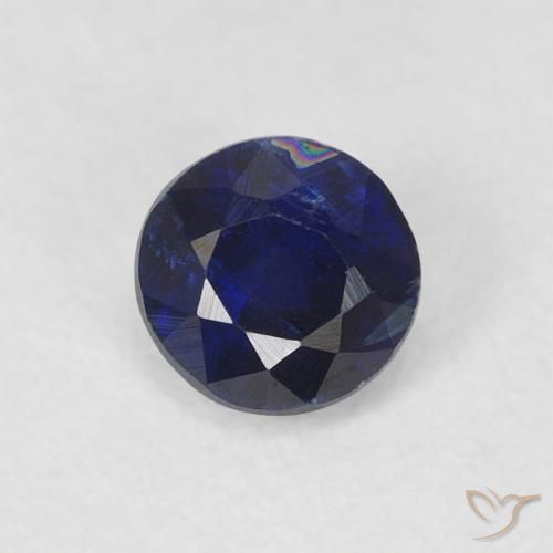 0.43ct Natürlicher tiefblau Kyanit, Runden, SI