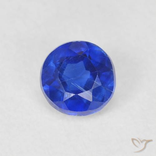 0.39ct Natürlicher Tiefes Azurblau Kyanit, Runden, SI