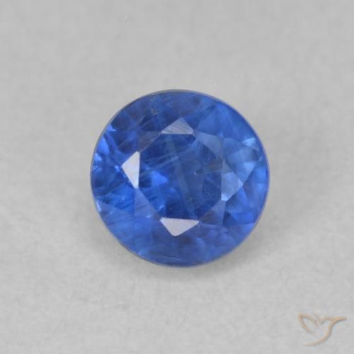 0.48ct Natürlicher dunkelblau Kyanit, Runden, SI