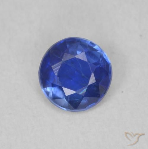 0.32ct Natürlicher dunkelblau Kyanit, Runden, SI