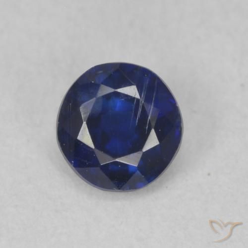 0.42ct Natürlicher dunkelblau Kyanit, Runden, SI