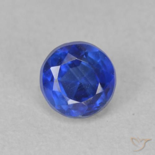 0.47ct Natürlicher dunkelblau Kyanit, Runden, SI