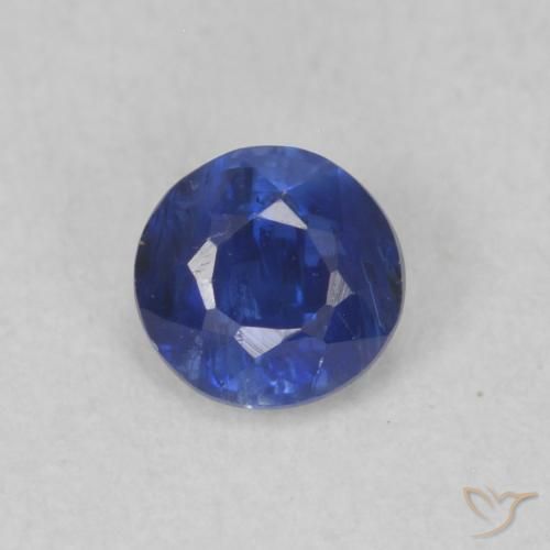 0.39ct Natürlicher tiefblau Kyanit, Runden, SI