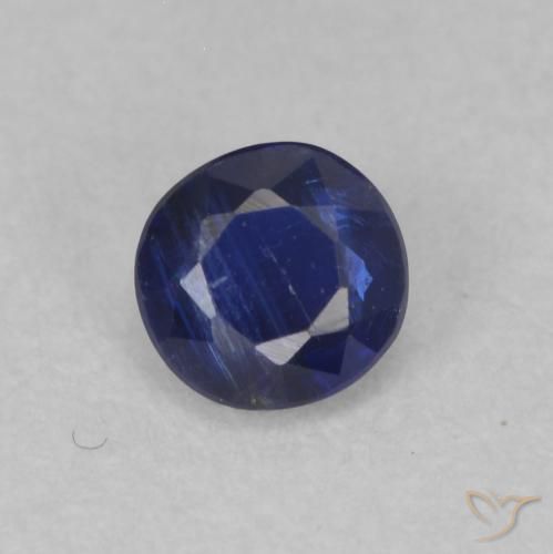 0.40ct Natürlicher Navy blau Kyanit, Runden, SI