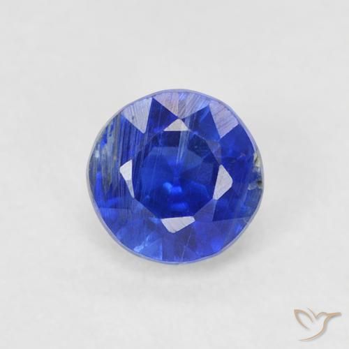 0.45ct Natürlicher tiefblau Kyanit, Runden, SI