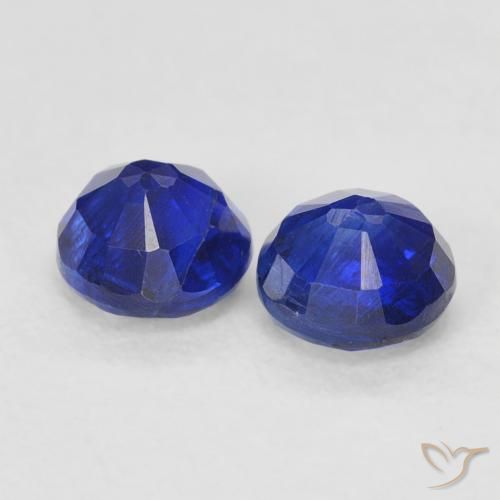 0.96 ct natürliche dunkelblau Kyanit-Edelsteine, Runden, VS-SI