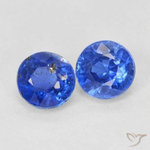 0.84 ct natürliche dunkelblau Kyanit-Edelsteine, Runden, SI