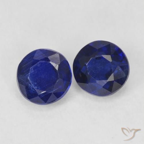 0.86 ct natürliche dunkelblau Kyanit-Edelsteine, Runden, VS-SI