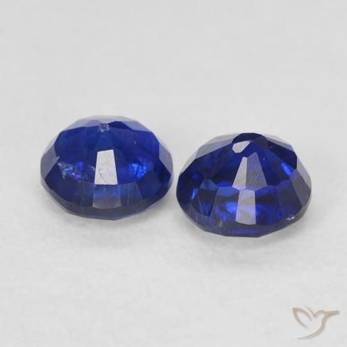 0.86 ct natürliche dunkelblau Kyanit-Edelsteine, Runden, VS-SI