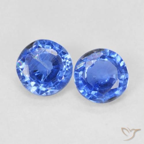 0.71ctw Natürlicher Mittleres Marineblau Kyanit, Runden, VS-SI
