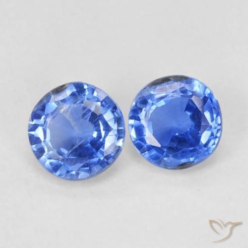 0.71 ct natürliche Mittleres Marineblau Kyanit-Edelsteine, Runden, VS-SI
