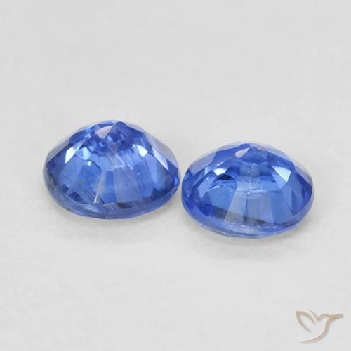 0.71 ct natürliche Mittleres Marineblau Kyanit-Edelsteine, Runden, VS-SI