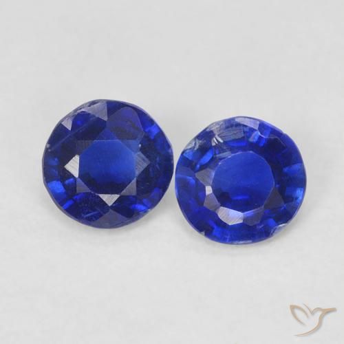 0.52ctw Natürlicher Navy blau Kyanit, Runden, SI