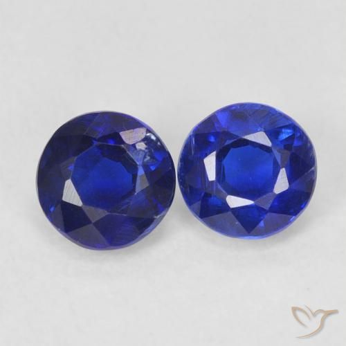 0.86 ct natürliche dunkelblau Kyanit-Edelsteine, Runden, VS-SI