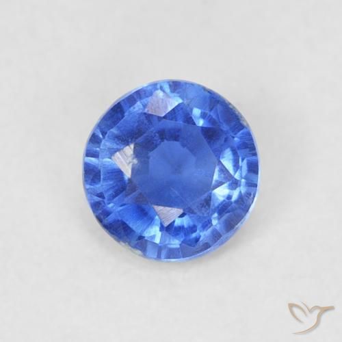 0.31ct Natürlicher Tiefes Azurblau Kyanit, Runden, VS-SI