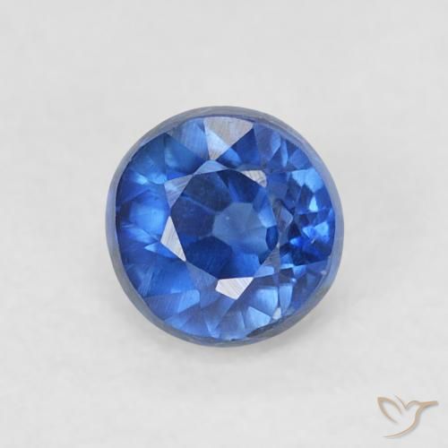 0.48ct Natürlicher tiefblau Kyanit, Runden, VS-SI