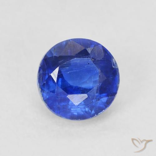 0.47ct Natürlicher Tiefes ägyptisches Blau Kyanit, Runden, VS-SI, Photo A