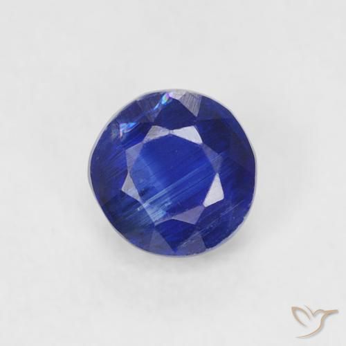 0.36ct Natürlicher Intensives Marineblau Kyanit, Runden, SI