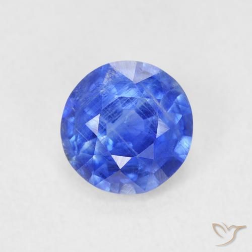 0.63ct Natürlicher Tiefes Azurblau Kyanit, Runden, SI