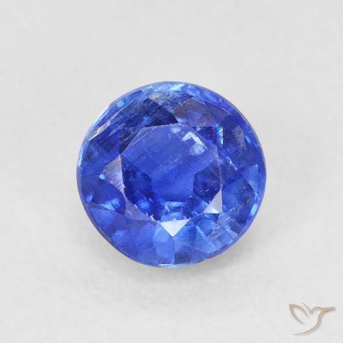 0.83ct Natürlicher tiefblau Kyanit, Runden, SI
