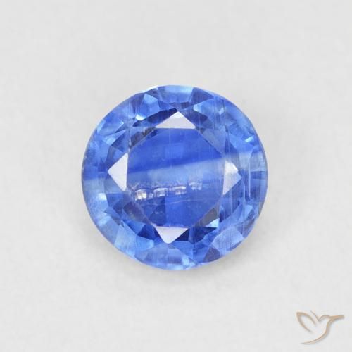 0.70ct Natürlicher Tiefes Azurblau Kyanit, Runden, SI