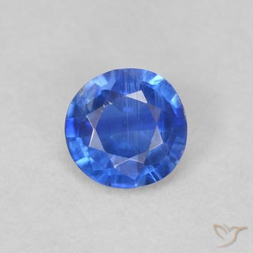 0.31ct Natürlicher Tiefes Azurblau Kyanit, Runden, VS-SI