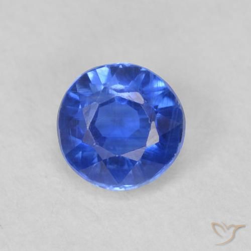 0.44ct Natürlicher Tiefes Azurblau Kyanit, Runden, VS-SI